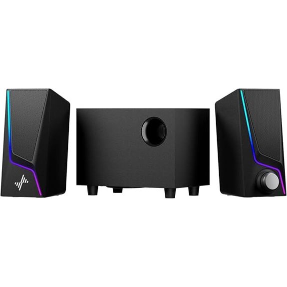 Nylavee 2.1 PC Speakers with Subwoofer and Lights
