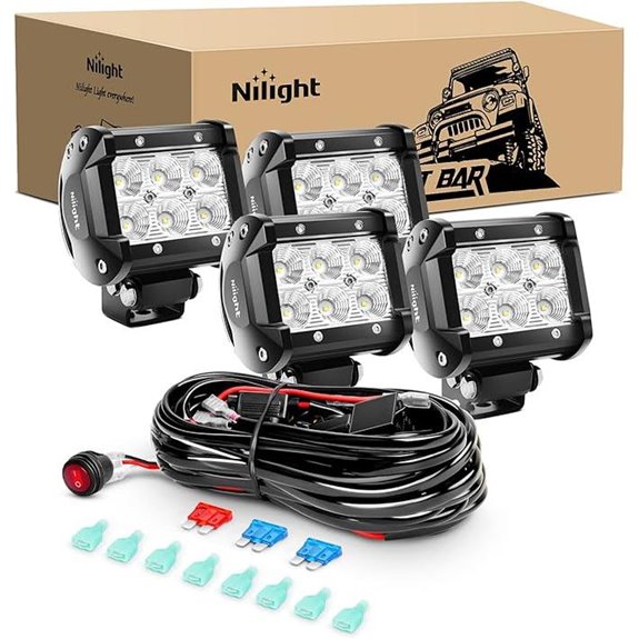 Nilight LED Pods 4 Inch Off Road Fog Lights