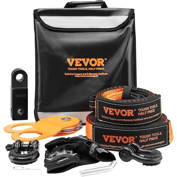 VEVOR Off-Road Recovery Kit with Tow Straps and Accessories