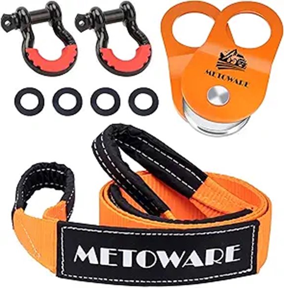 METOWARE Offroad Recovery Kit with Winch Snatch Block