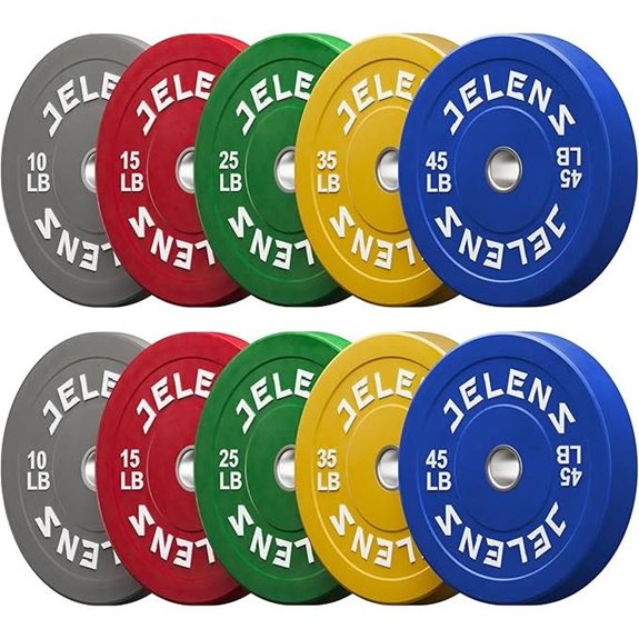 Olympic Rubber Bumper Plate Set for Weightlifting