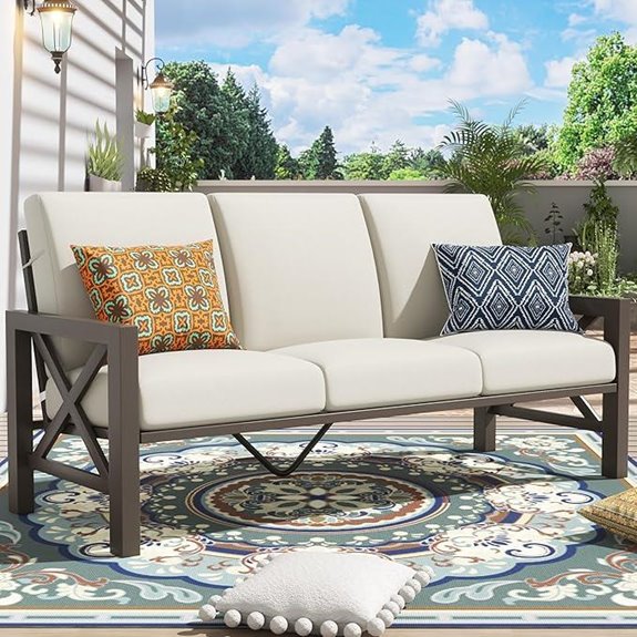 Natural Expressions 3-Seat Outdoor Sofa Set with Cushions