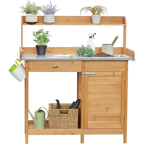 Yaheetech Outdoor Garden Potting Bench Table