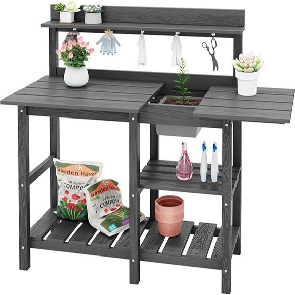 SERWALL Outdoor Potting Bench with Removable Sink