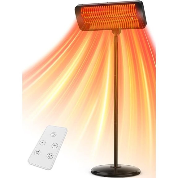 Outdoor Electric Patio Heater with Remote Control