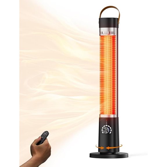 Patio Infrared Electric Heater with Remote Control