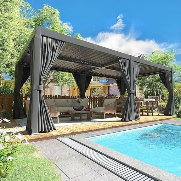 Polar Aurora 10x20 FT Louvered Outdoor Pergola