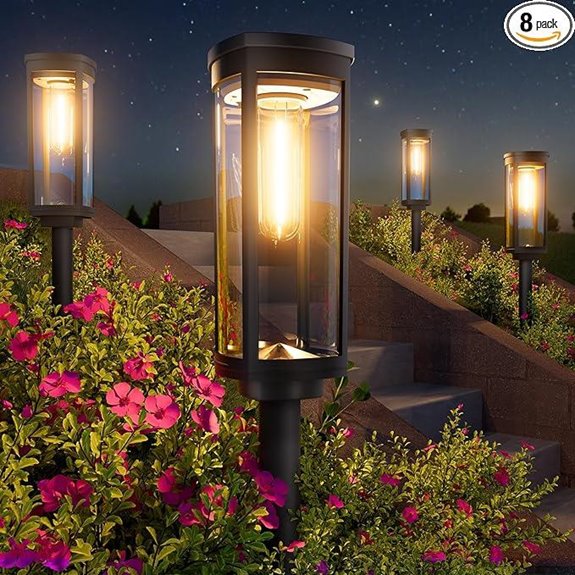 Bright Solar Pathway Lights Outdoor (8 Pack)