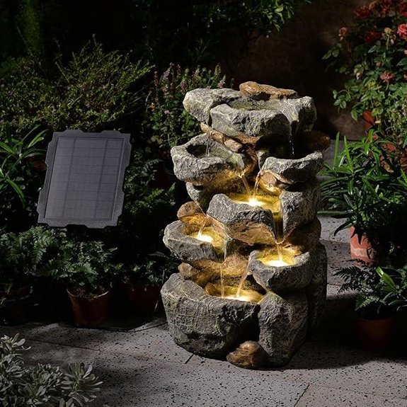 Solar Water Fountain Outdoor Garden 24