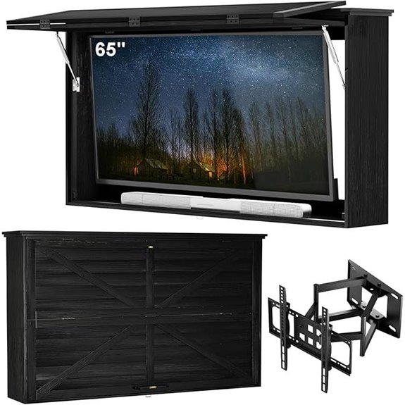 GDLF Outdoor TV Enclosure with Dual-Arm Mount