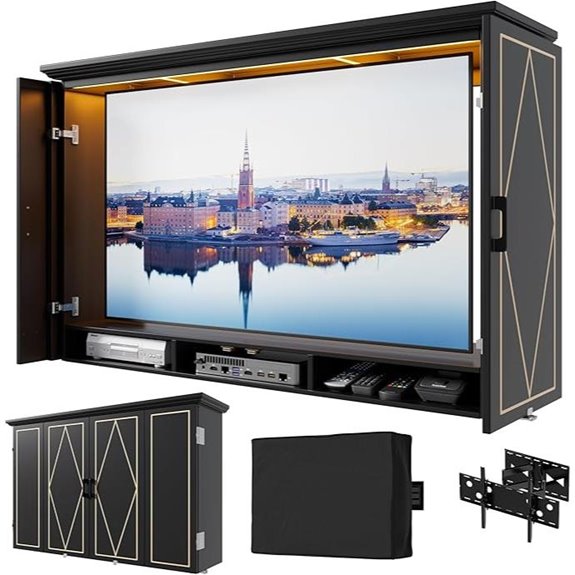 PAKASEPT Outdoor TV Enclosure with Mount and Light
