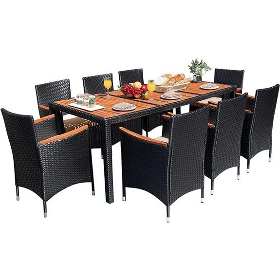outdoor wicker dining set