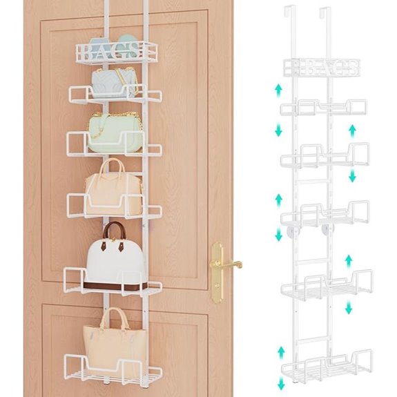 HapiRm Over Door Purse Organizer with Detachable Bags