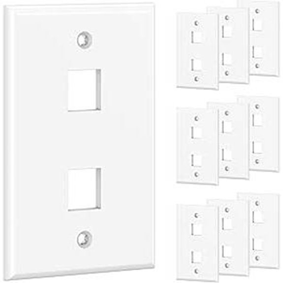 Cable Matters 10-Pack Low Profile RJ45 Wall Plates