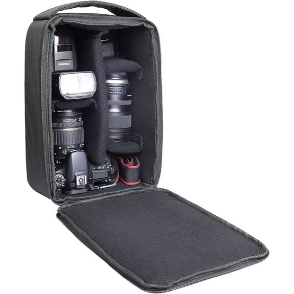 Camera Lens Pouch with Padded Divider for DSLR Accessories