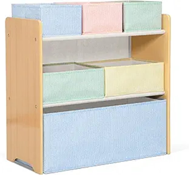 Delta Children 6 Bin Toy Organizer Pastel