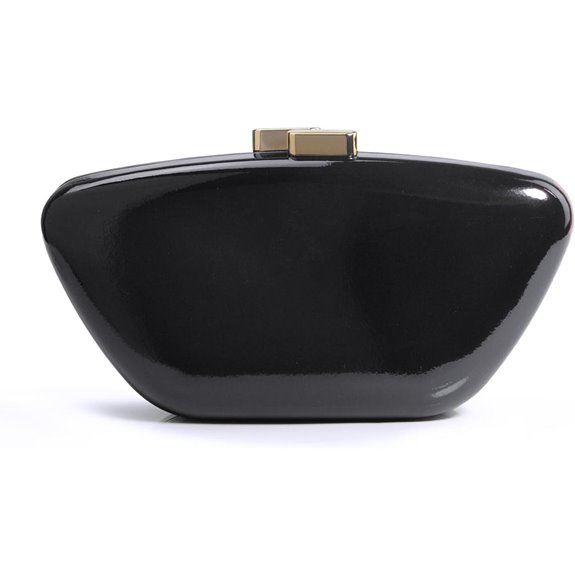 HOXIS Patent Leather Clutch Bag with Chain