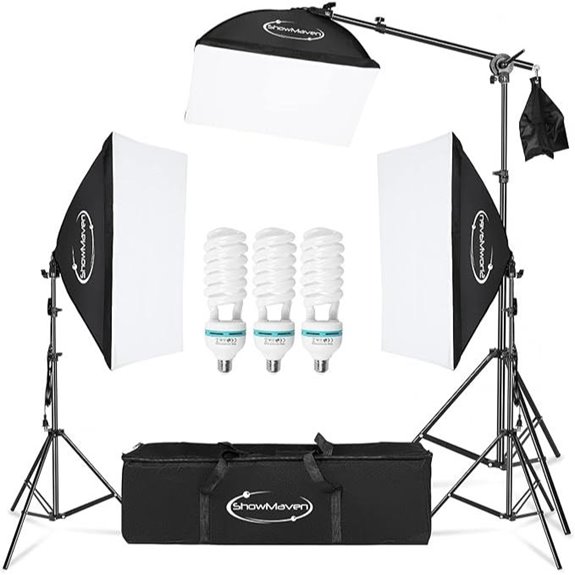 Softbox Lighting Kit with 135W Bulb for Photography
