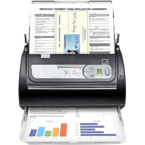 Plustek PS188 Double-Sided Color Document Scanner