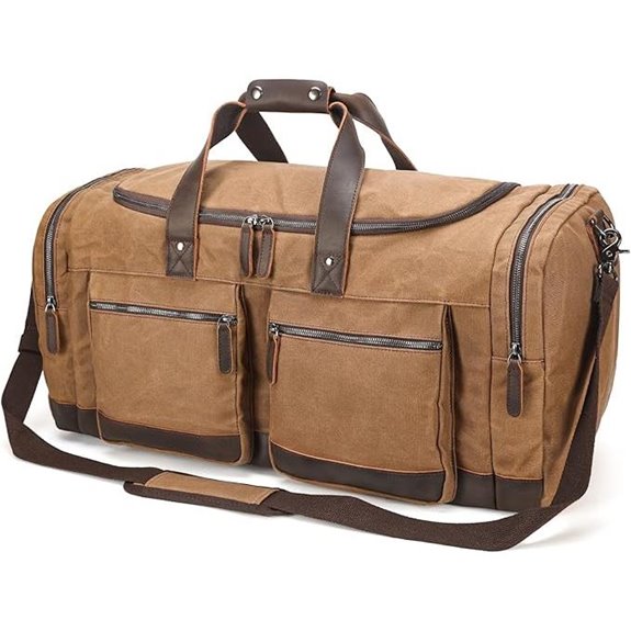Polare 26” Waxed Canvas Leather Travel Duffel