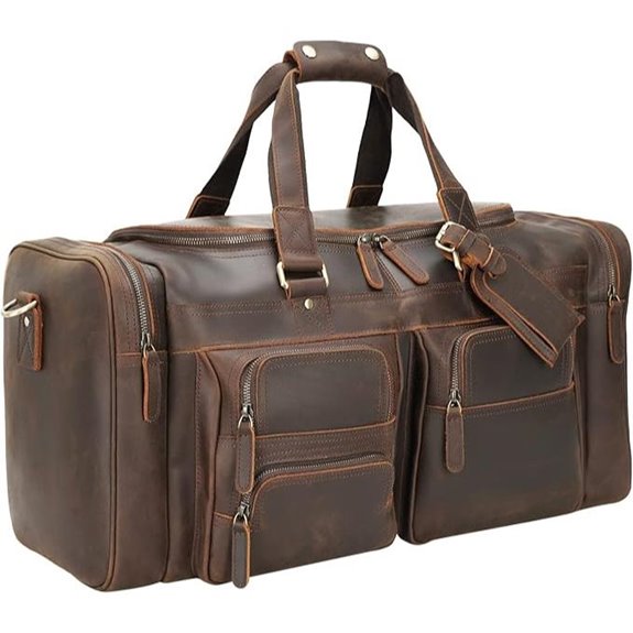 Polare 23 Leather Duffel Weekender Travel Bag