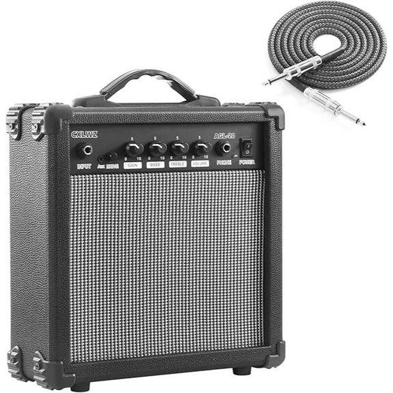 20W Portable Electric Guitar Amplifier with Noise Reduction
