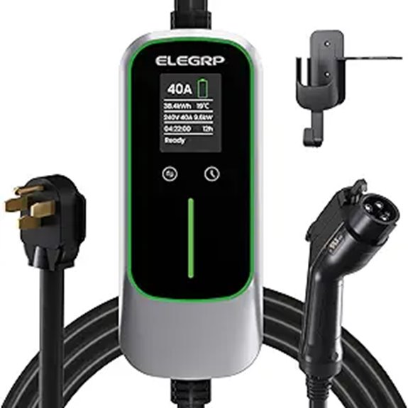 ELEGRP Level 2 EV Charger 40 Amp Portable