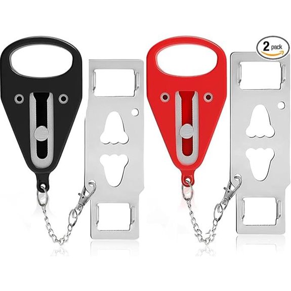 Portable Door Lock 2-Pack for Privacy & Security