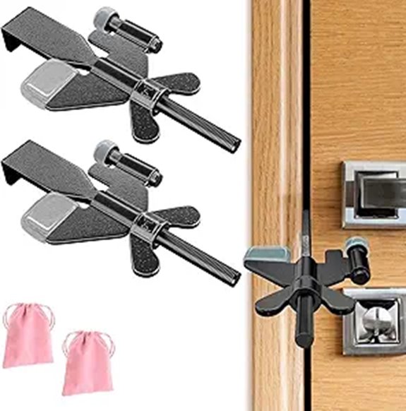 2 Pack Portable Door Lock for Travel and Security