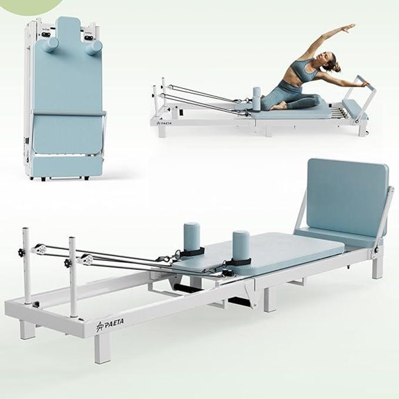 PAETA Foldable Pilates Reformer with Resistance for Home