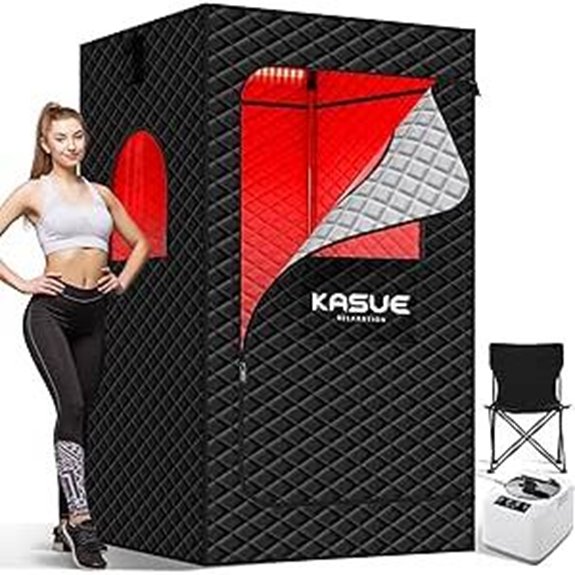 Portable Infrared Sauna Tent with Steam and Accessories