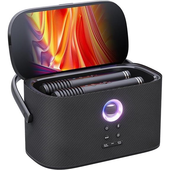 Ikarao Portable Karaoke Machine with Microphones and TV Connect