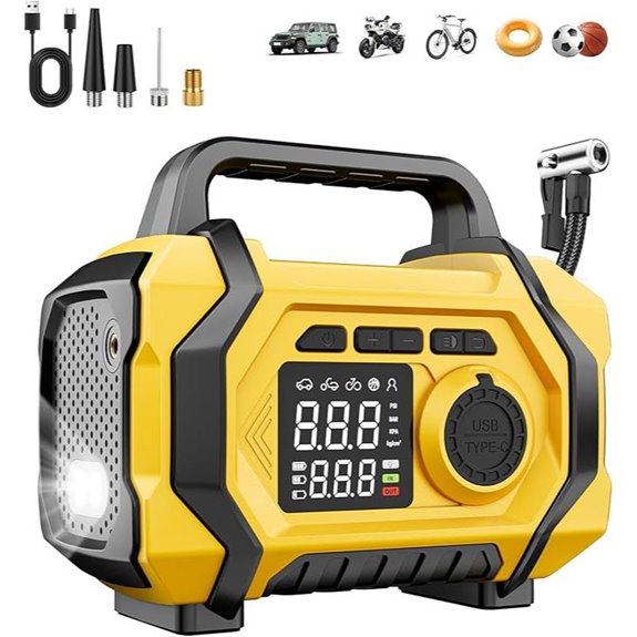 Portable Tire Inflator Air Compressor with LED Display