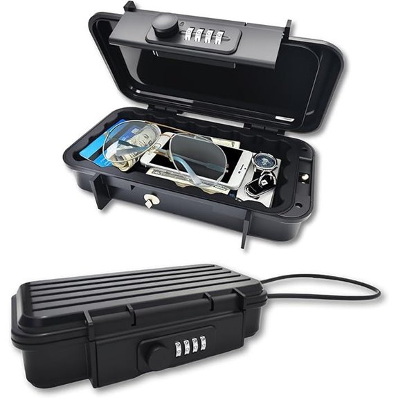 Portable Security Lock Box with Combination Lock