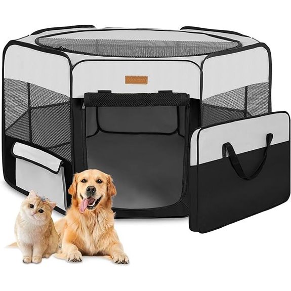 Portable Multi-Pet Playpen for Indoor/Outdoor Use