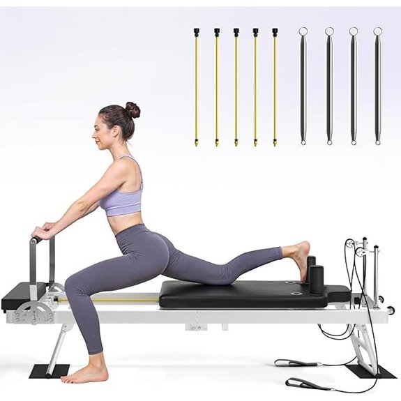 Foldable Pilates Reformer for Home & Gym Use