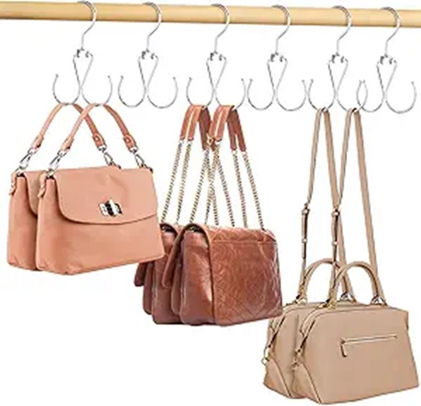 ZEDODIER 6-Pack Purse Hanger Bag Organizer