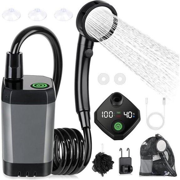 Spopal Portable Camping Shower with Rechargeable Pump