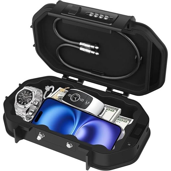Diyife Portable Safe Lock Box with Code and Chain