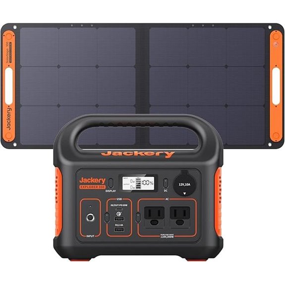 Jackery Solar Generator 300 with Panel 293Wh 110V/300W