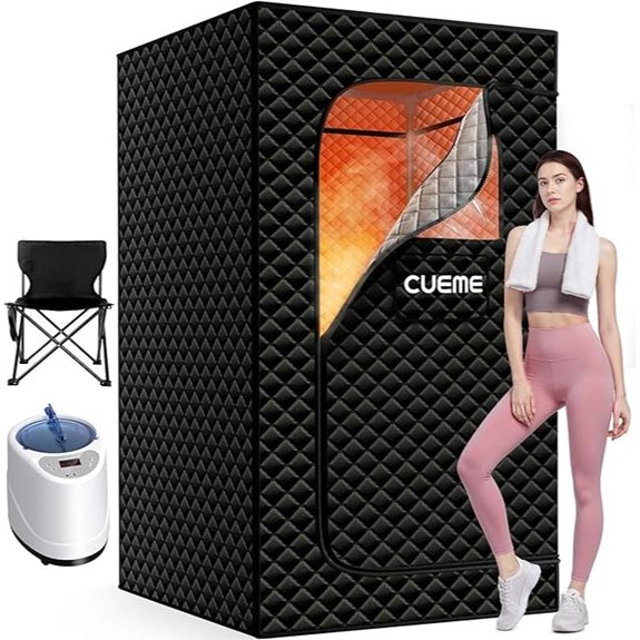 Portable Full Body Steam Sauna with Folding Chair