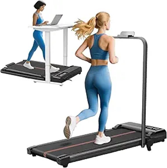 Portable Walking Pad Treadmill with Handle & Incline