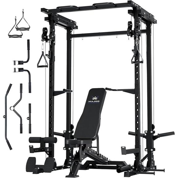 power rack with pulley
