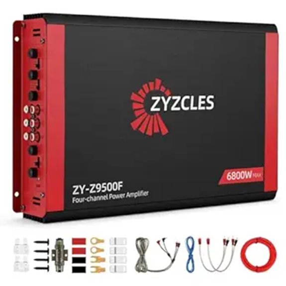 Upgraded 4-Channel Car Amplifier 6800W Max Power