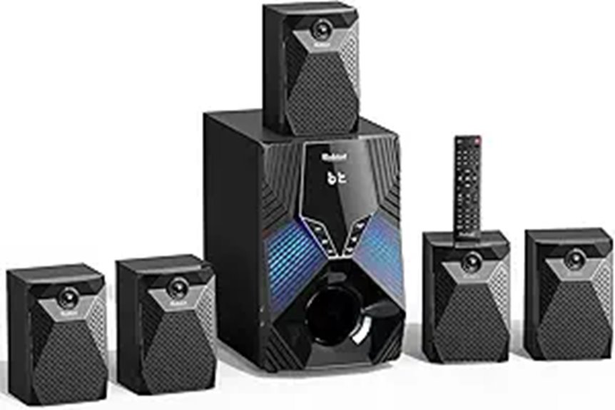 1000W 5.1 Surround Sound System with Subwoofer