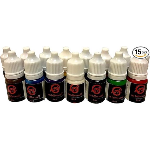 One Tattoo World Premium Tattoo Ink Set 5ml Series (15-Color) OTW-D015