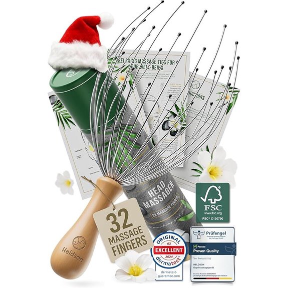 HELDSON Premium Wire Head Massager 32 Fingers
