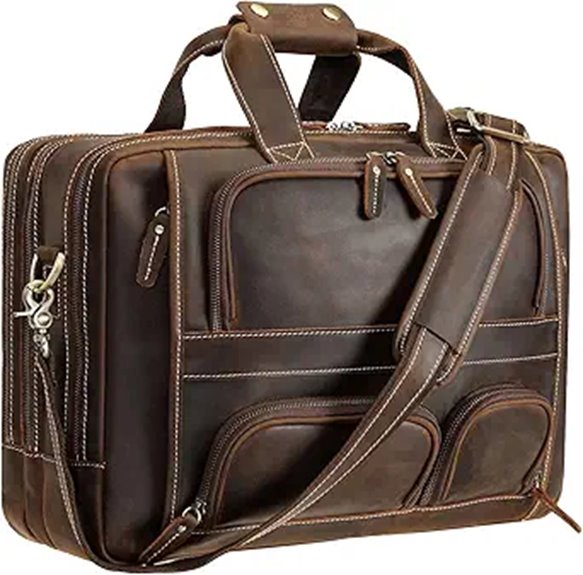 Polare Full Grain Cowhide Leather Laptop Briefcase