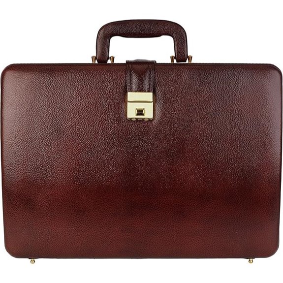 Full Grain Leather Briefcase for Unisex (Italian Leather)