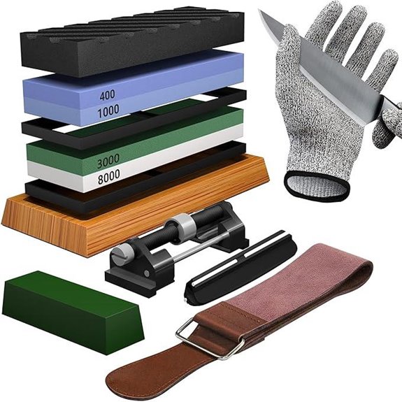 Premium Knife Sharpening Stone Set with Accessories